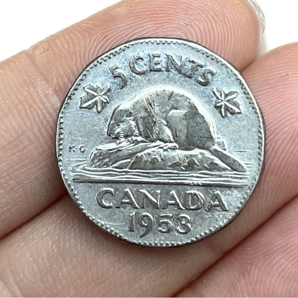 🎈$5 add on - 1953 CANADA 5 Cents - Elizabeth II